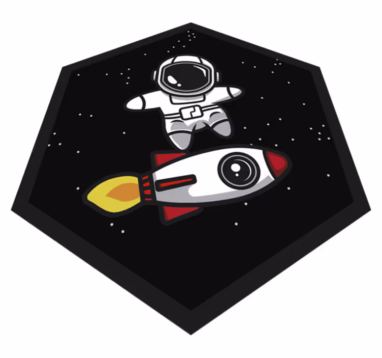 Tappeto vinile per bambini avventura dell'astronauta - TenStickers