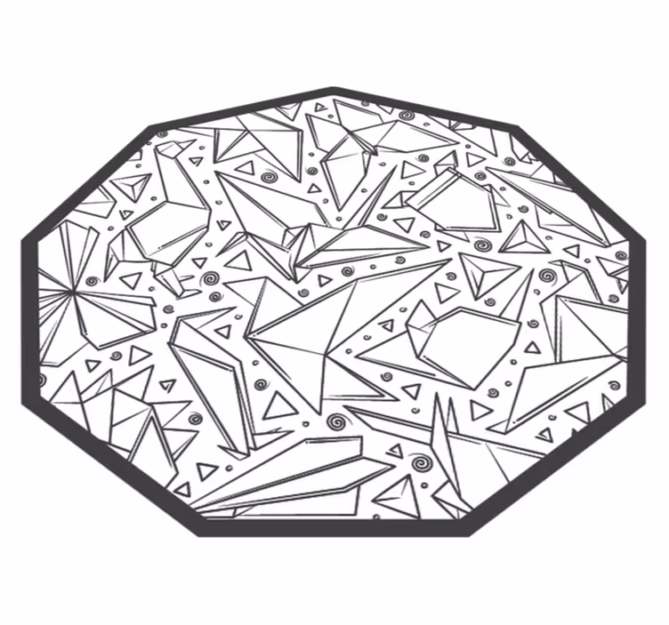 Tappeto vinile geometrico ottagono di forme geometriche - TenStickers