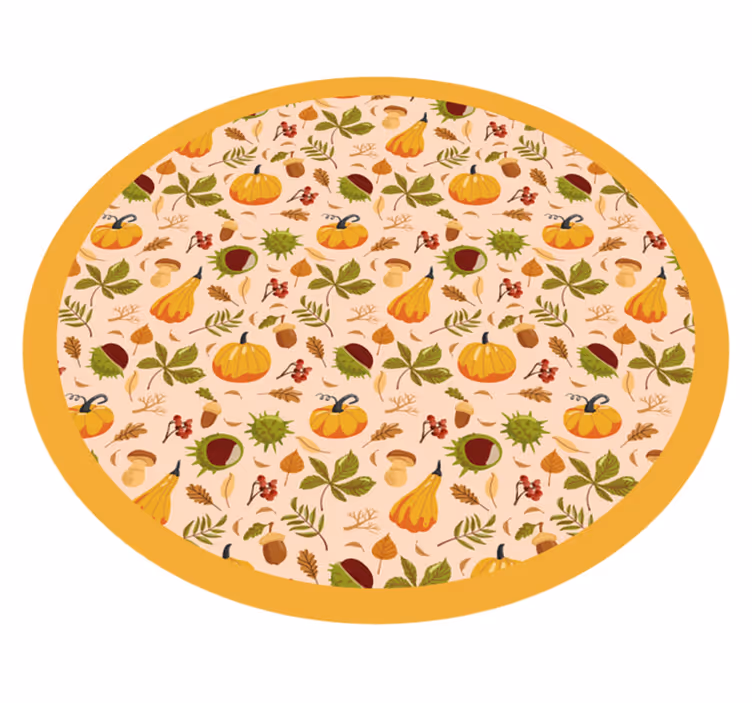 Tappeto vinile natura tema del raccolto autunnale - TenStickers