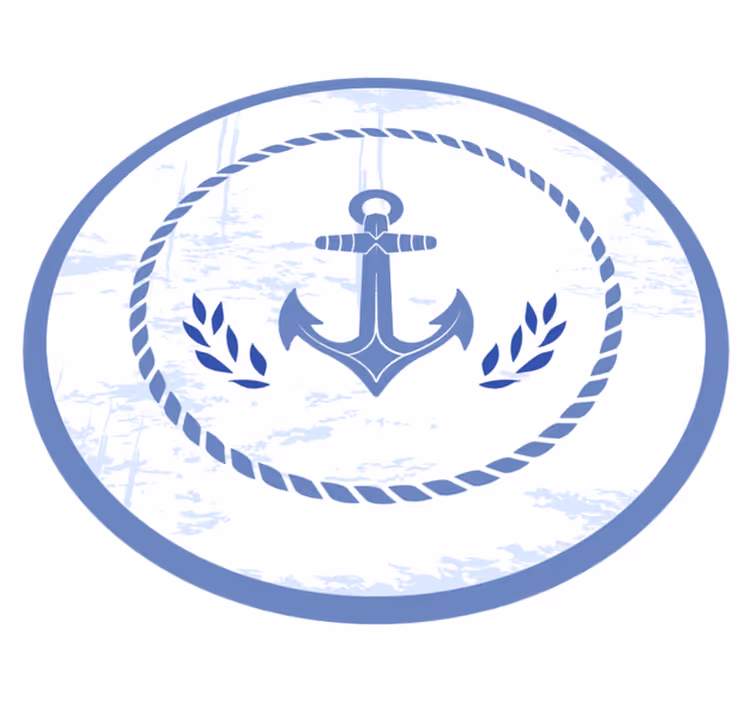 Tappeto in vinile soggiorno emblema dell'ancora nautica - TenStickers