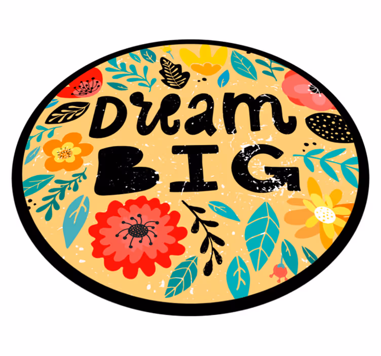 Tappeto vinile frase sogno in grande motivo - TenStickers