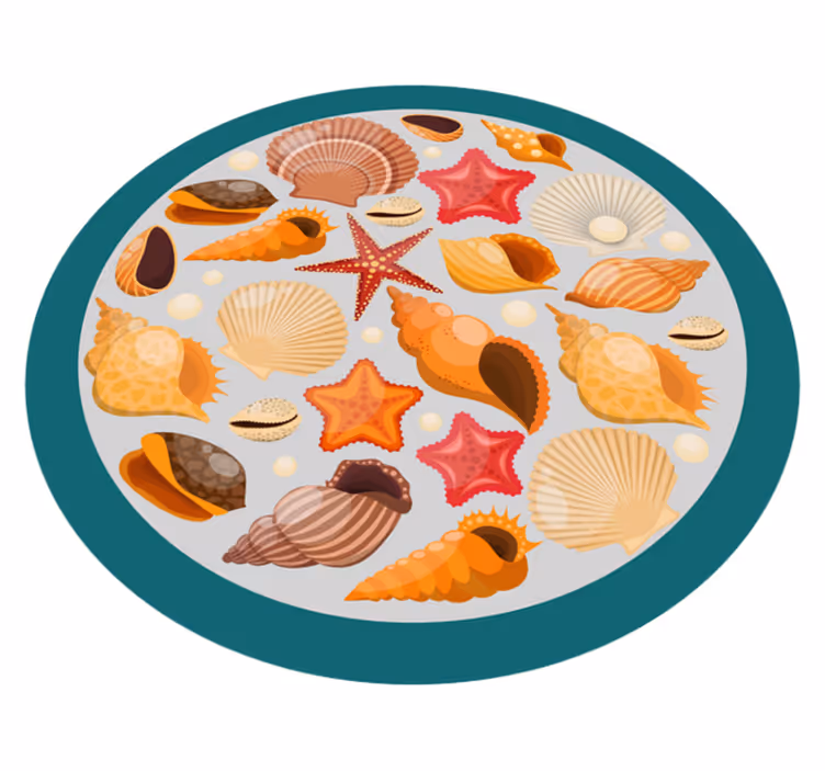 Tappeto vinile animali collezione di conchiglie - TenStickers