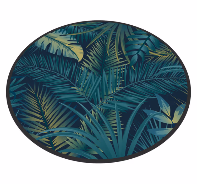Tappeto in vinile con fiori e piante Foglie tropicali - TenStickers