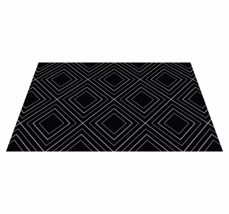 Tappeto vinile geometrico geometrico monocromatico - TenStickers