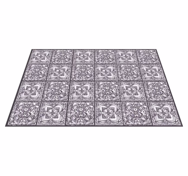 Tappeto vinile piastrelle piastrelle monocromatiche - TenStickers