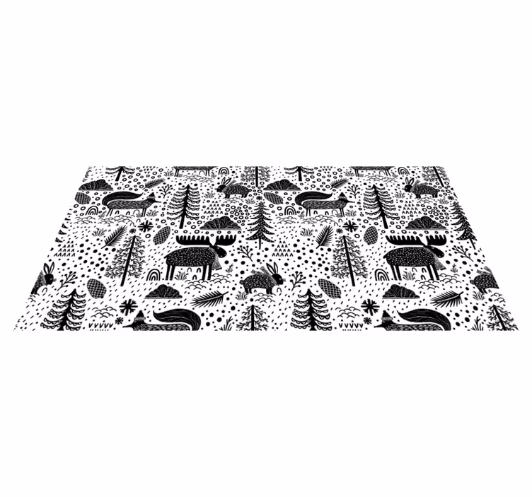 Tappeto vinile per bambini fauna scandinava - TenStickers