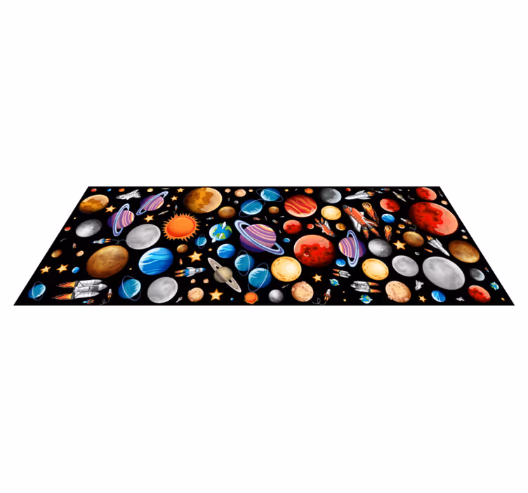 Tappeto vinile giochi esplorazione dello spazio - TenStickers