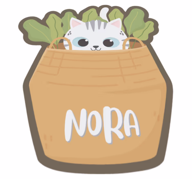 Tappeto vinile con nome felino personalizzato - TenStickers