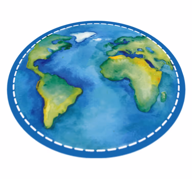 Tappeto vinile mappamondo globo educativo - TenStickers