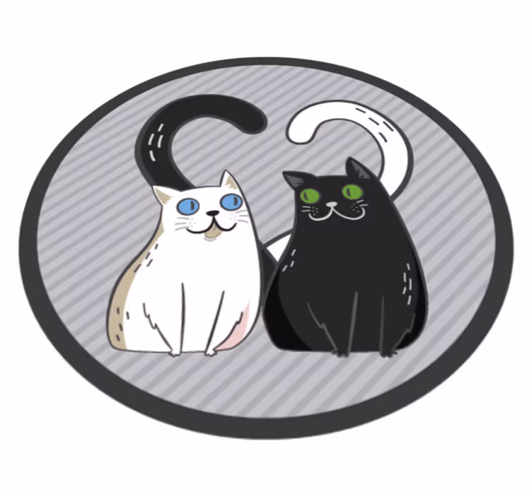 Tappeto vinile animali teneri felini - TenStickers