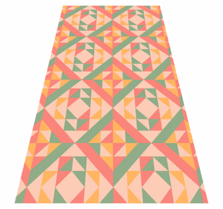 Tappeto vinile geometrico insieme a motivi geometrici - TenStickers