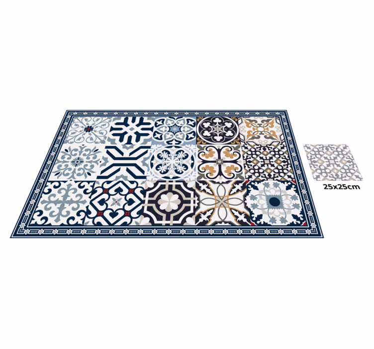 Tappeto vinile piastrelle piastrelle decorate - TenStickers