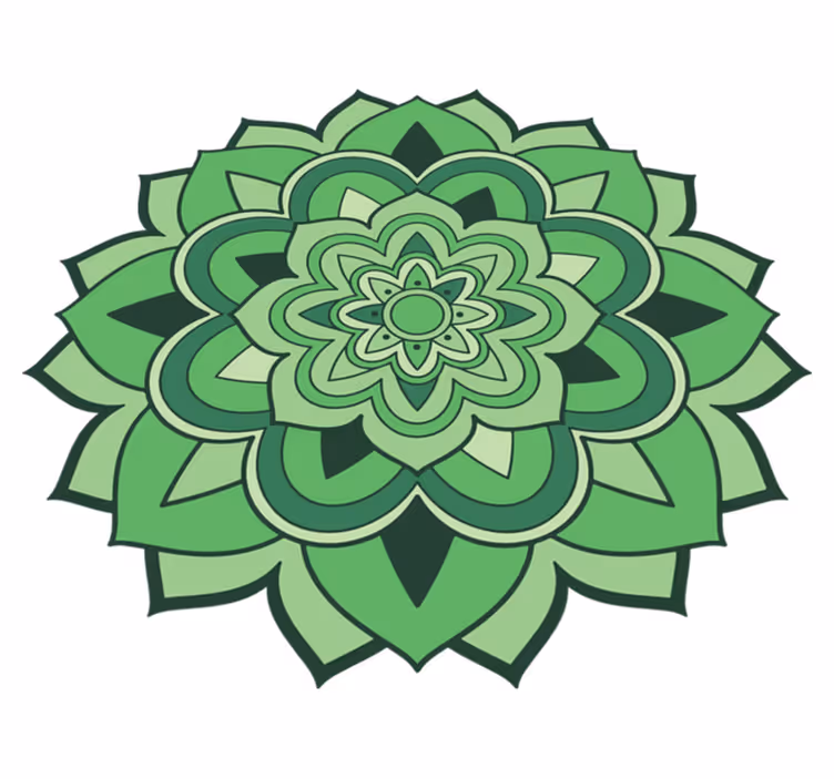 Tappeto vinile Mandala emblema mandala verde - TenStickers