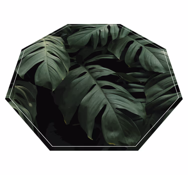 Tappeto vinile fiori motivo di foglie tropicali - TenStickers