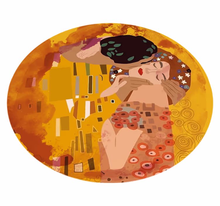 Tappeto vinile mappamondo abbraccio del mondo astratto - TenStickers