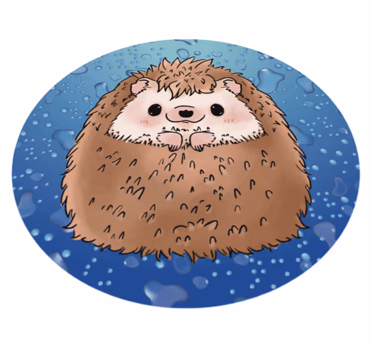 Tappeto vinile per bambini adorabile illustrazione di riccio - TenStickers