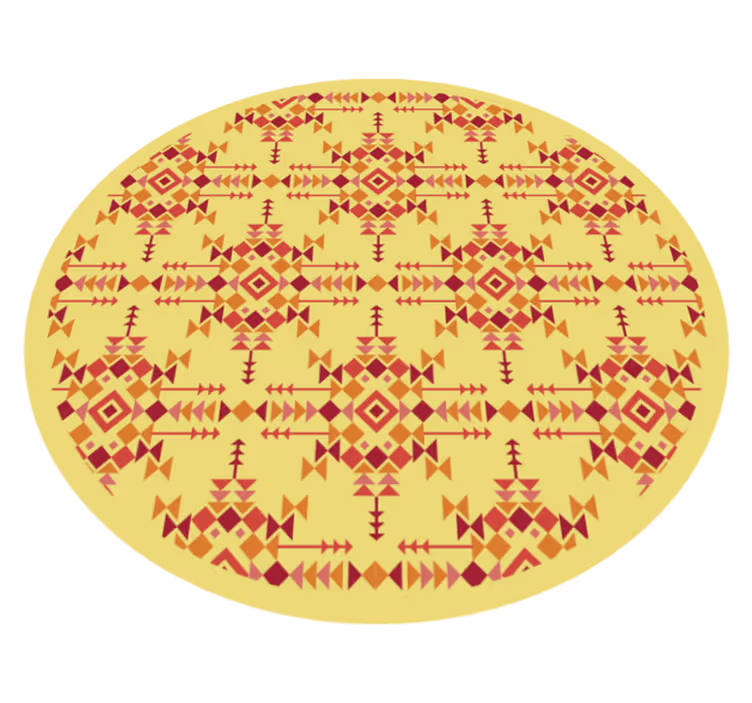 Tappeto vinile etnico simmetria etnica - TenStickers