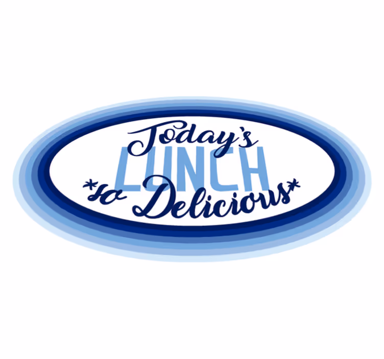 Tappeto in pvc con "today's lunch is delicious" - TenStickers
