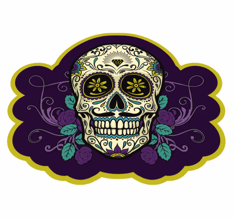 Tappeto vinile Halloween motivo del teschio - TenStickers