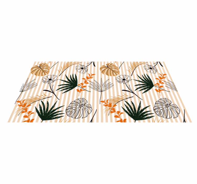Tappeto vinile fiori tema botanico - TenStickers