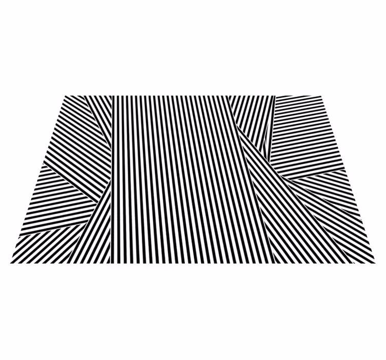 Tappeto vinile strisce distorsione ottica - TenStickers