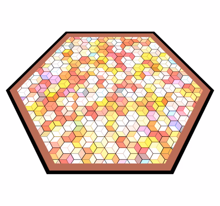 Tappeto vinile geometrico spettro esagonale - TenStickers