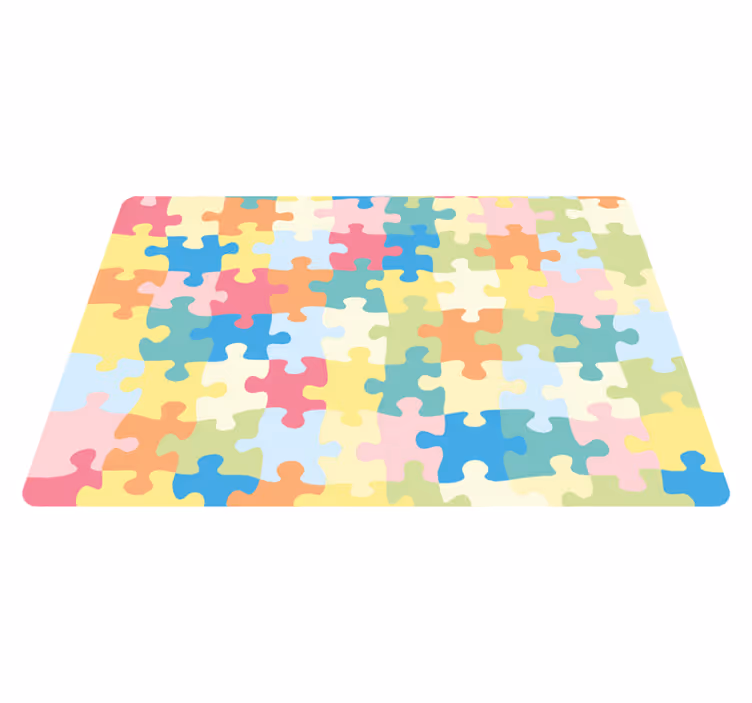 Tappeto vinile per bambini modello di puzzle - TenStickers