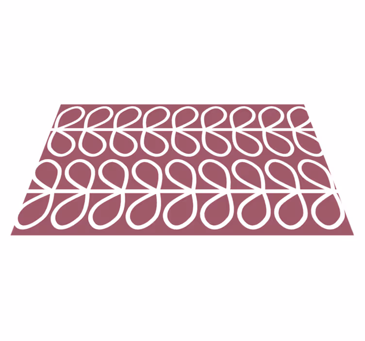 Tappeto vinile geometrico motivo a foglia astratto - TenStickers