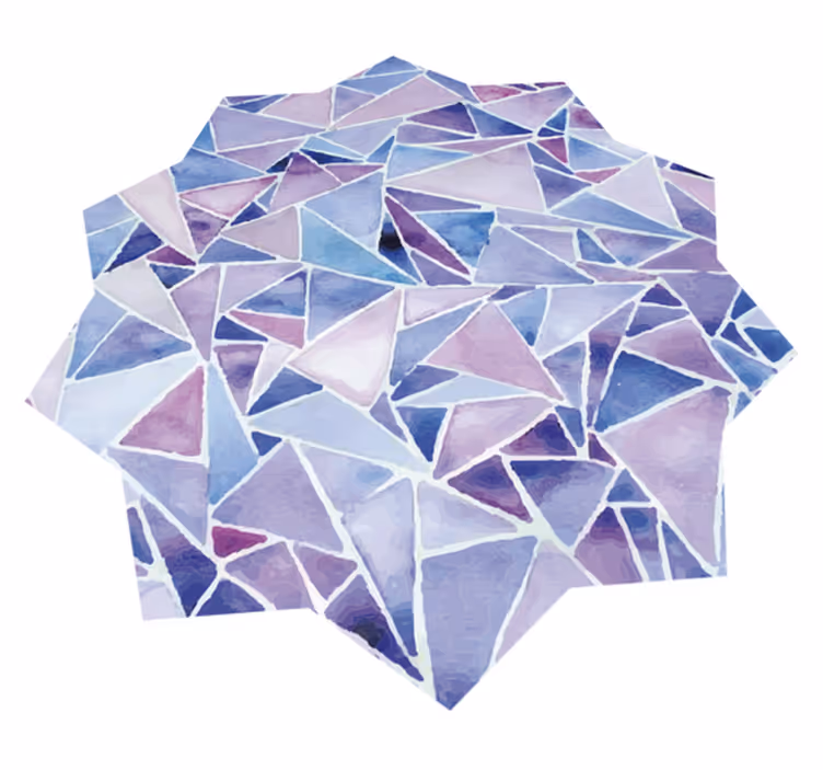 Tappeto vinile mosaico disposizione geometrica moderna - TenStickers