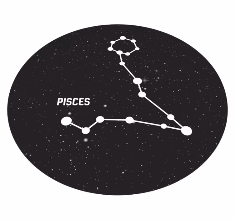 Tappetto vinile stelle costellazione dei pesci - TenStickers