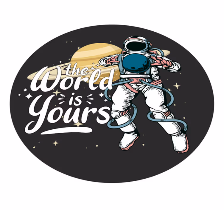 Tappeto vinile per ragazzi esplorazione degli astronauti - TenStickers