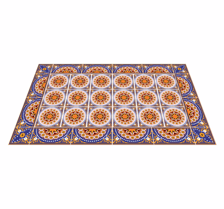 Tappeto vinile cucina piastrelle forme multicolore - TenStickers