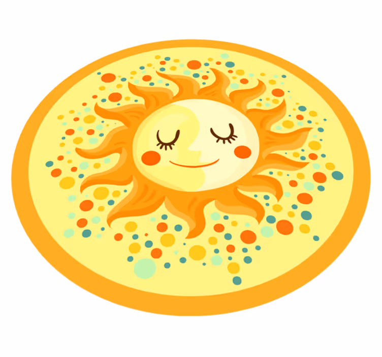 Tappeto vinile bebé cerchio del sole - TenStickers