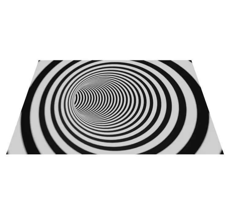 Tappeto vinile geometrico turbinio di illusione ottica - TenStickers