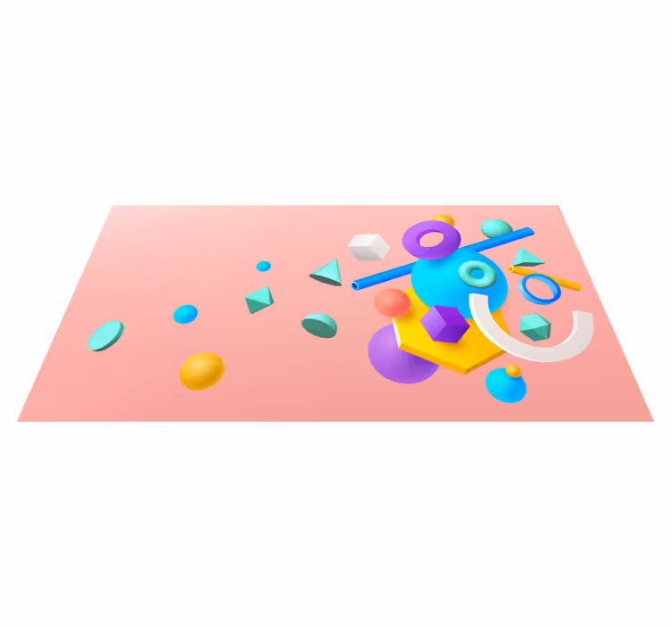 Tappeto vinile geometrico matrice di forme geometriche - TenStickers
