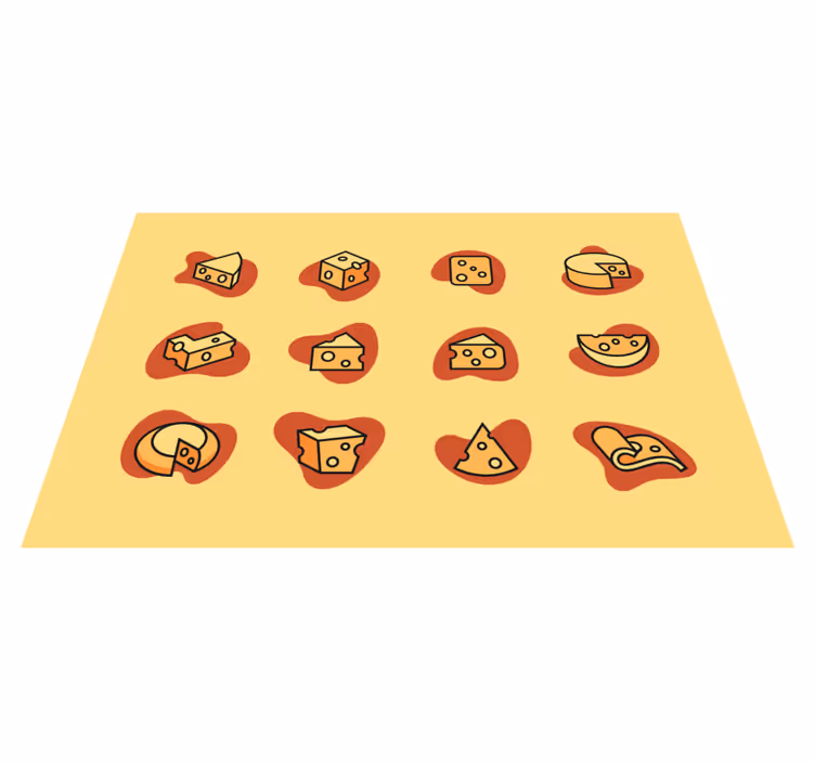 Tappeto vinile per bambini formaggio allegro - TenStickers