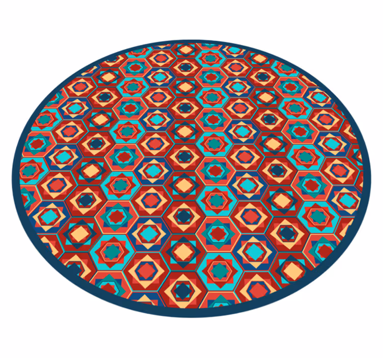 Tappeto vinile geometrico cerchio di armonia geometrica - TenStickers