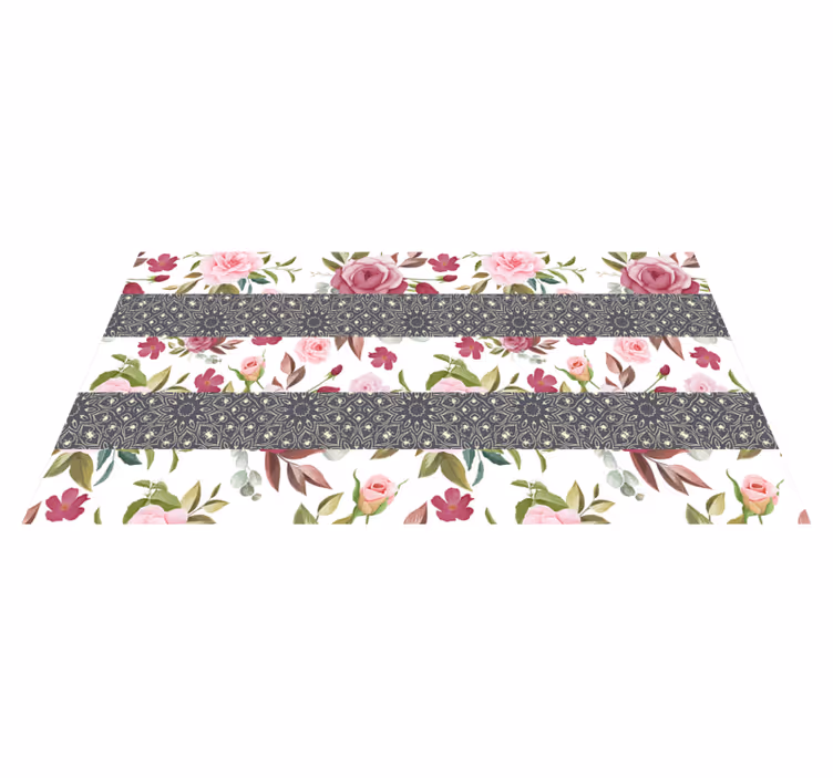 Tappeto vinile fiori corridore floreale - TenStickers