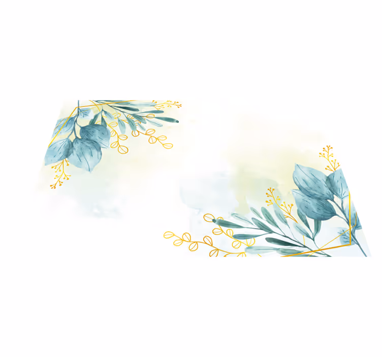 Tappeto vinile fiori eleganza del motivo botanico - TenStickers