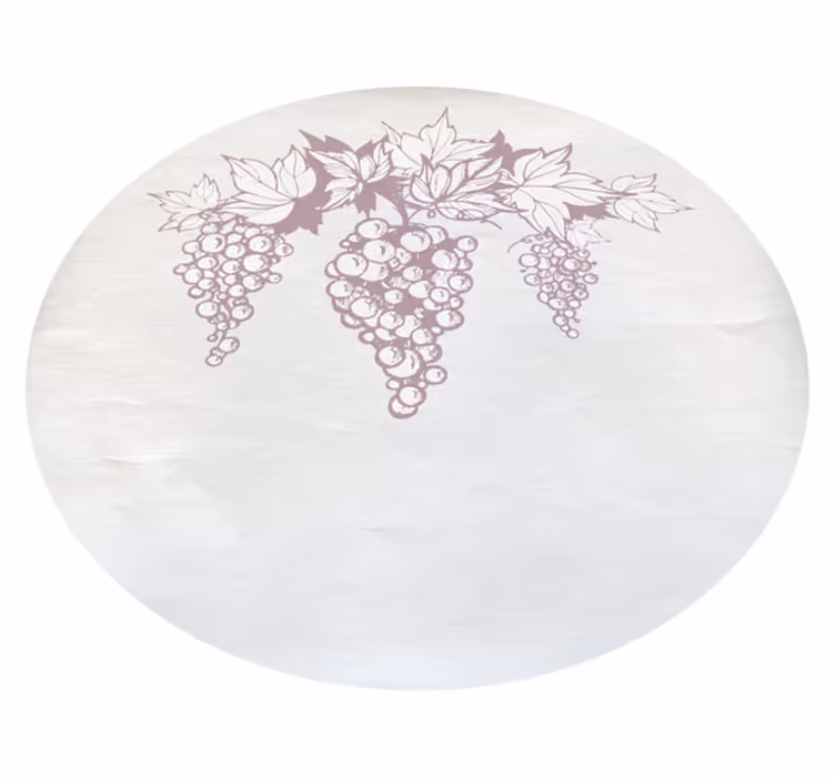 Tappeto vinile fiori emblema botanico dell'uva - TenStickers