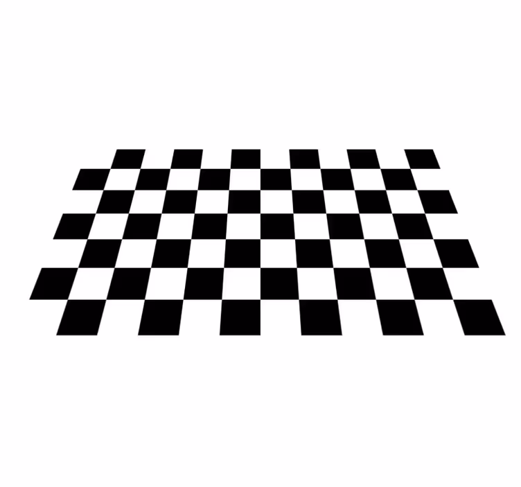 Tappeto vinile geometrico motivo a quadretti - TenStickers