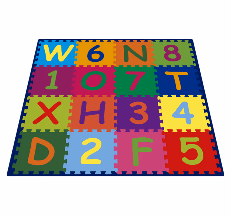 Tappeto vinile alfabeto puzzle dell'alfabeto - TenStickers
