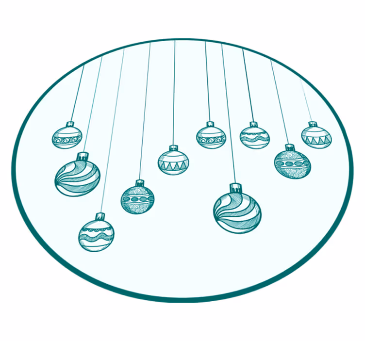 Tappeto Vinile Natale ornamenti festivi - TenStickers