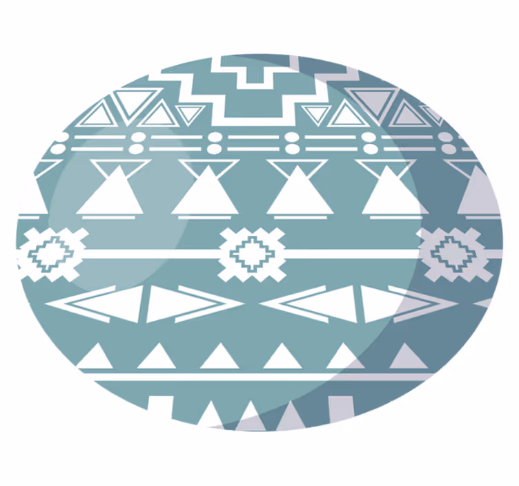 Tappeto vinile geometrico geometrie tribali - TenStickers