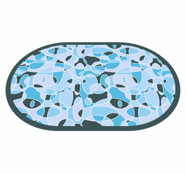 Tappeto vinile bagno modello ovale astratto - TenStickers