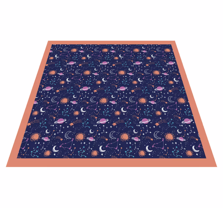 Tappeto vinile per bambini gioco dello spazio cosmico - TenStickers