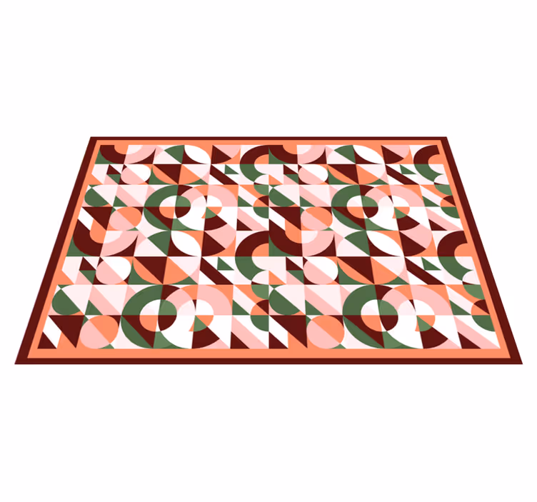 Tappeto vinile geometrico motivo a mosaico geometrico - TenStickers