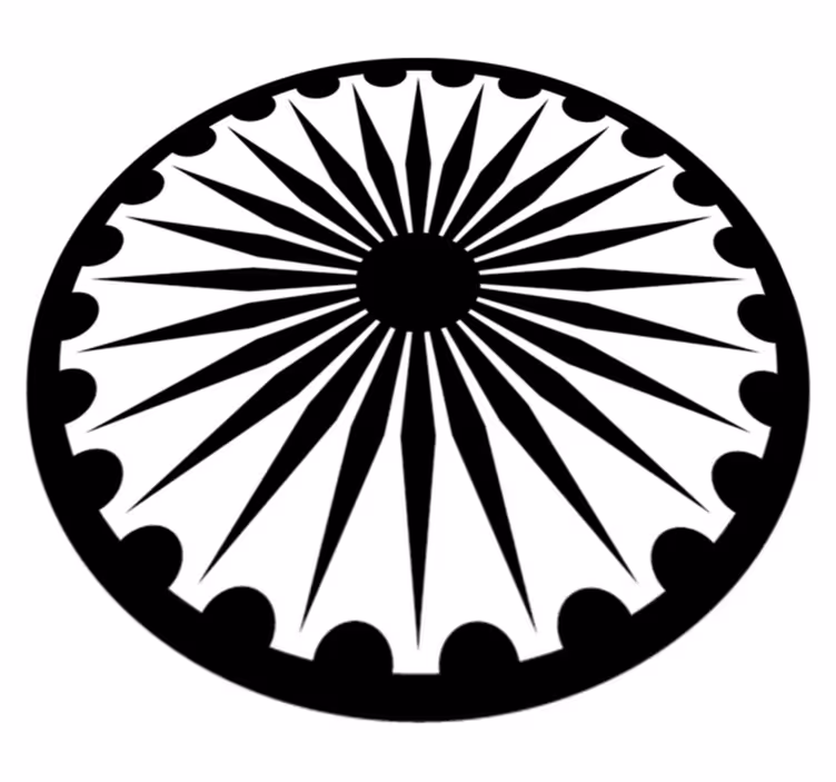 Tappeto vinile moderno mandala monocromatico - TenStickers