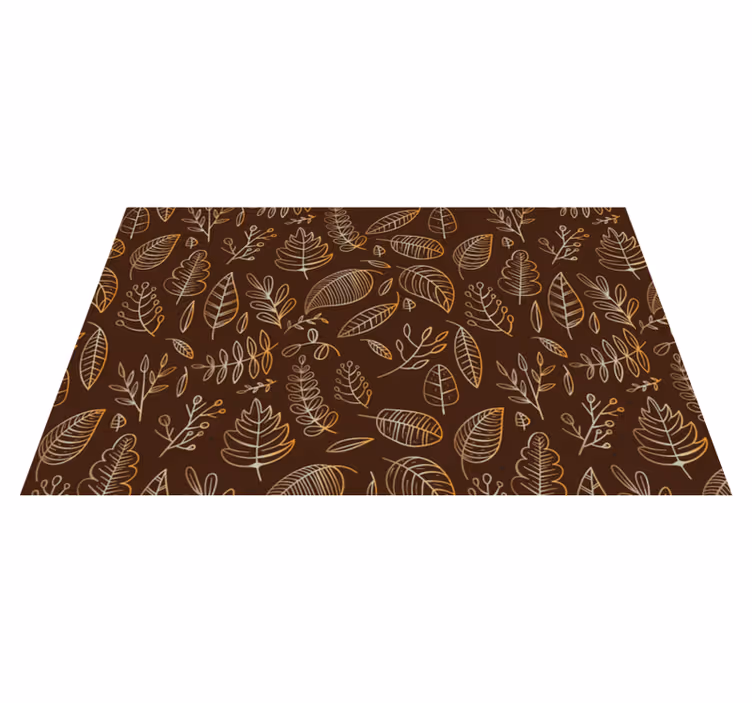 Tappeto vinile fiori autunno botanico - TenStickers