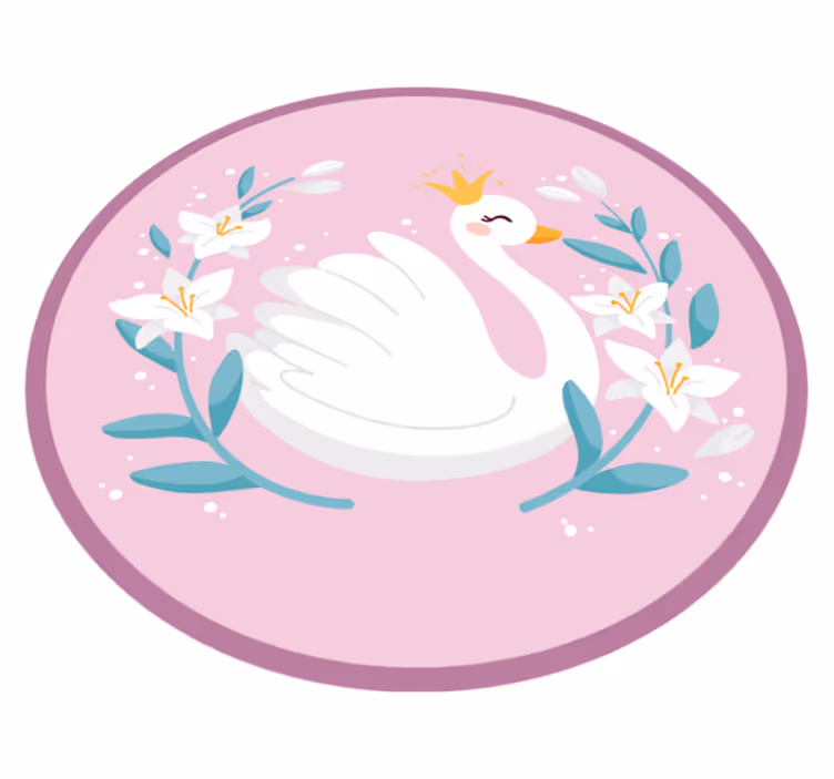 Tappeto in vinile per bambini Regina dei cigni - TenStickers